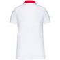 Kariban Polo jersey bicolore femme white/red