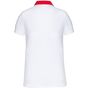 kariban Polo jersey bicolore femme white/red