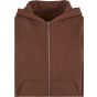Build Your Brand Ladies Fluffy Zip Hoody Chocolate brown