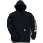 carhartt MIDWEIGHT HOODED LOGO SWEATSHIRT black