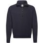 fruit of the loom Classic Zip Neck Sweat bleu_fonce
