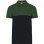 WK Designed To Work Polo bicolore écoresponsable manches courtes unisexe black/forest_green