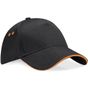 Beechfield Casquette Ultimate 5 panneaux à visière sandwich black/orange