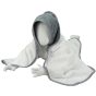A&R Serviette à capuche pour bébé Babiezz® White / Anthracite grey / Anthracite grey