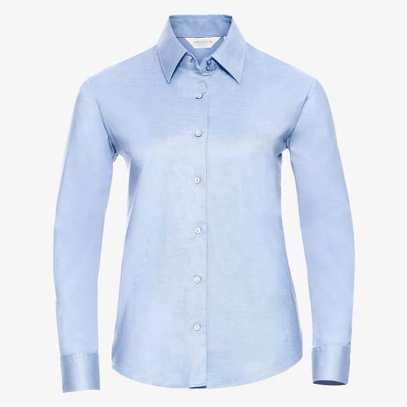 Ladies’ long sleeve tailored oxford shirt Russell Collection