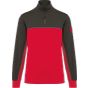 WK Designed To Work Sweat-shirt écoresponsable col zippé unisexe red/dark_grey