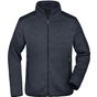 James&Nicholson Men´s Knitted Fleece Jacket dark_grey_melange/silver