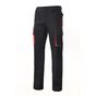 Velilla Pantalon multipoches bicolore black/red