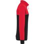 WK Designed To Work Sweat-shirt écoresponsable col zippé unisexe black/red