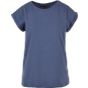 Build Your Brand Ladies Extended Shoulder Tee vintage_blue
