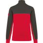 WK Designed To Work Sweat-shirt écoresponsable col zippé unisexe red/dark_grey