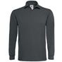 B&C Collection Heavymill Longsleeve Polo gris foncé