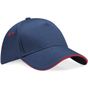 Beechfield Casquette Ultimate 5 panneaux à visière sandwich french_navy/classic_red