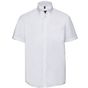 Russell Collection Men’s short sleeve classic ultimate non-iron shirt white