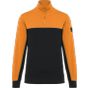 WK Designed To Work Sweat-shirt écoresponsable col zippé unisexe black/orange