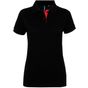 Asquith & Fox Polo contrasté femme black/red
