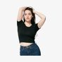 American apparel Cotton Spandex jersey crop tee 