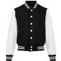 Build Your Brand Kids Organic Sweat College Jacket black/white