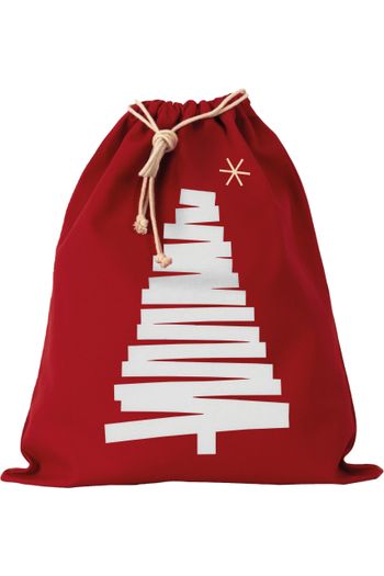 Image produit Sac coton à cordon motif sapin