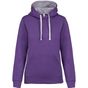 Kariban sweat-shirt capuche contrastée femme purple/oxford_grey