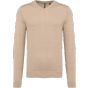 Kariban Pull col V homme beige_heather