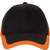 k-up Racing - casquette bicolore 6 panneaux black/orange