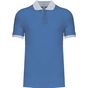 Kariban Polo piqué bicolore homme light_royal_blue/oxford_grey