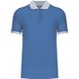 kariban Polo piqué bicolore homme light_royal_blue/oxford_grey