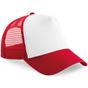 Beechfield Casquette filet junior réglable à l'arrière classic_red/white