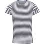 Asquith & Fox T-shirt marinière « coastal » homme à manches courtes white/navy