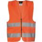 Korntex Safety Vest For Kids With Zipper signal_orange