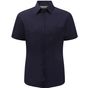 Russell Collection Ladies’ short sleeve classic polycotton poplin shirt navy