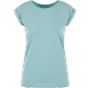 Build Your Brand Ladies Extended Shoulder Tee Blue mint