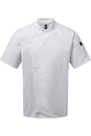 Image produit Veste de cuisinier à manches courtes et à fermeture zippée