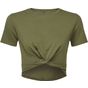 TriDri Crop-top torsadé femme Tridri® olive