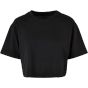 Build Your Brand Ladies Short Oversized Tee black