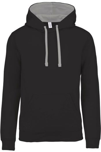 sweat-shirt capuche contrastée femme