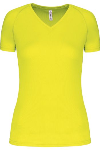 Image produit T-shirt de sport manches courtes col v femme