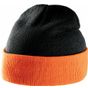 K-up Bonnet bicolore avec revers black/orange