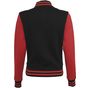 Build Your Brand Ladies Sweat College Jacket black/red