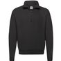 fruit of the loom Classic Zip Neck Sweat noir
