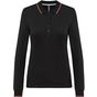 Kariban Polo maille piquée manches longues femme black/red/white