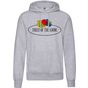 Fruit of the Loom Vintage Vintage Hooded Sweat Classic Large Logo Print heather_grey