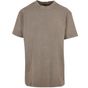 Build Your Brand Acid Washed Heavy Oversize Tee - dark_khaki - M