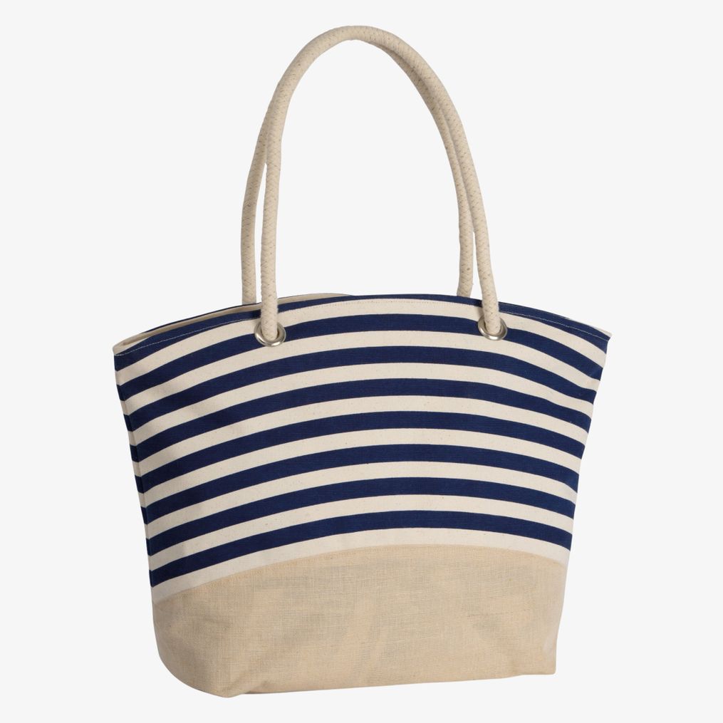 Sac shopping style marin en toile de jute  kimood