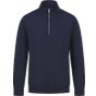 Henbury Unisex sustainable 1/4 zip sweatshirt navy