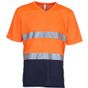 Yoko T-Shirt col V haute visibilité top cool hi_vis_orange/navy