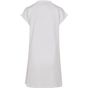 Build Your Brand Ladies Turtle Extended Shoulder Dress white