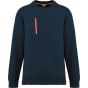 WK Designed To Work Sweat-shirt Day To Day zip poche contrastée unisexe navy/fluorescent_orange