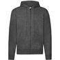 fruit of the loom Classic Hooded Sweat Jacket gris_fonce_chine